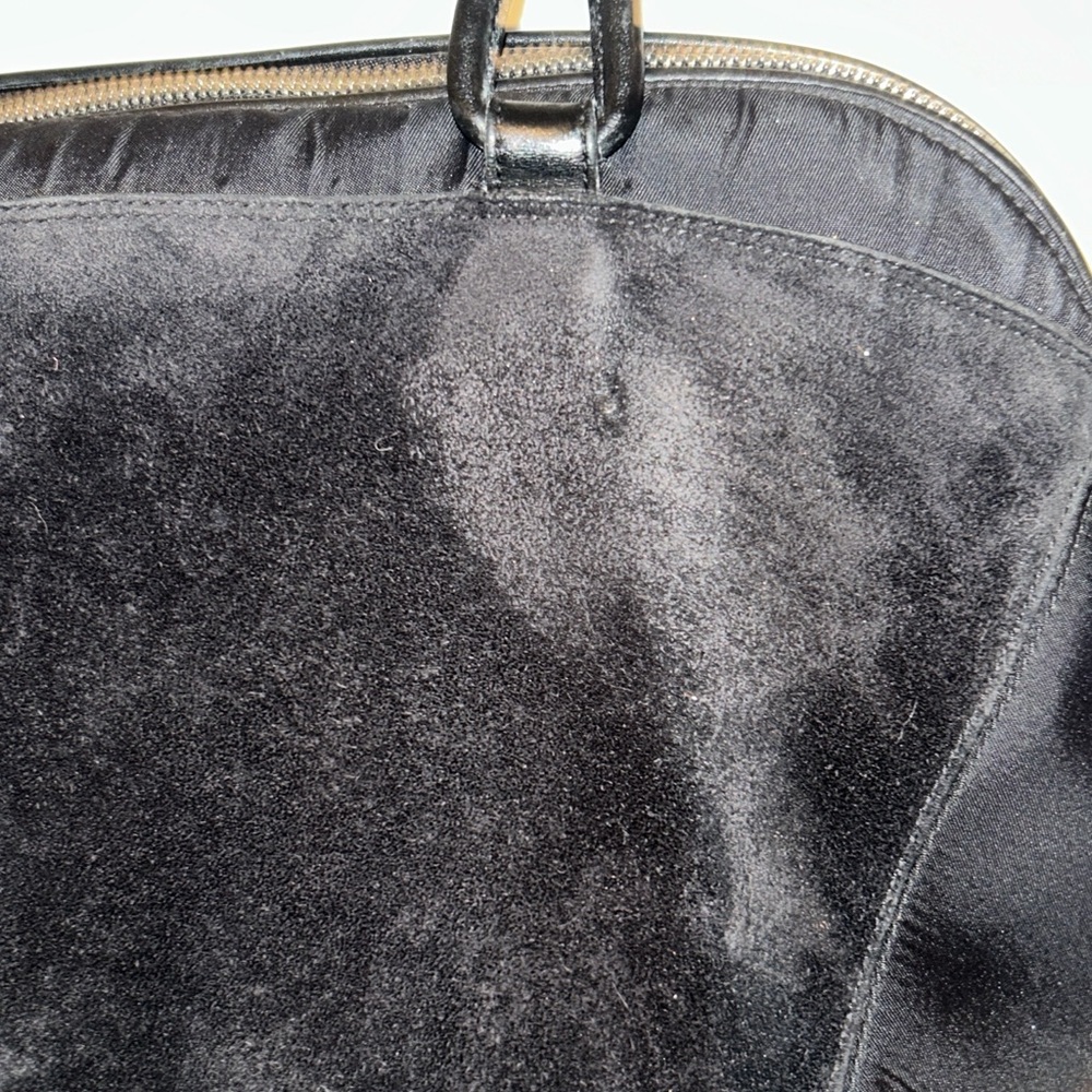 Salvatore Ferragamo Elegant Black Shoulder Boston Bag. Vintage Suede & Leather - Picture 12 of 14